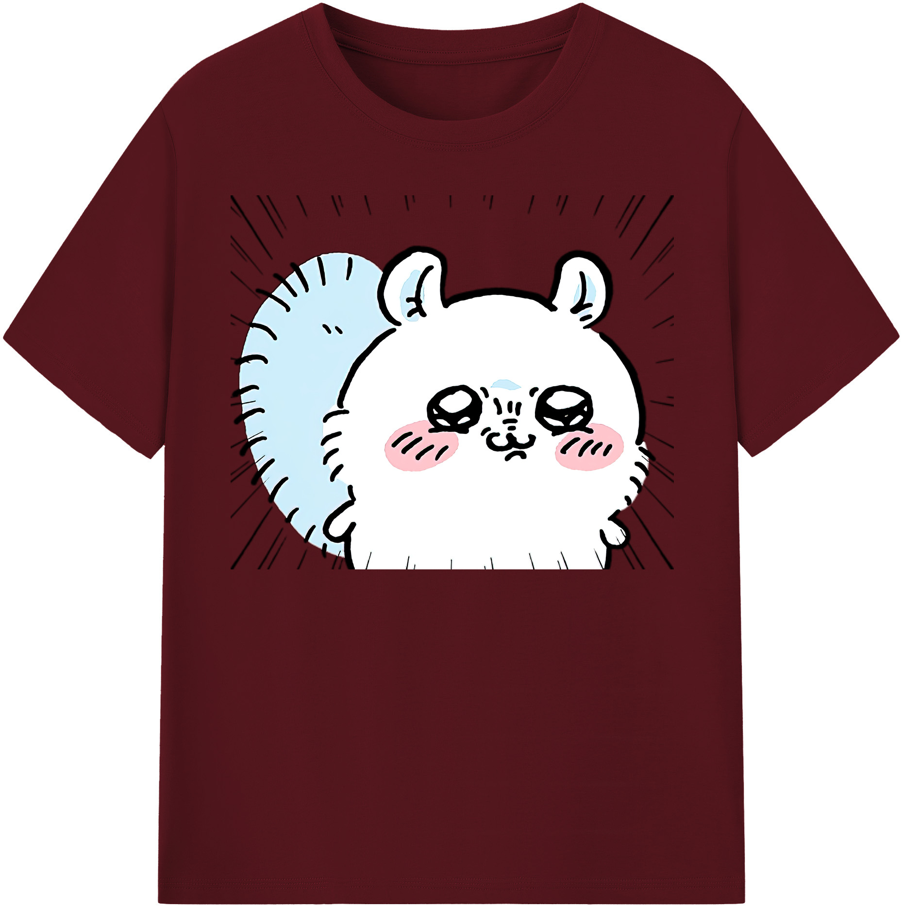 （画像用） ちいかわ モモンガ Chii-kawa Momonga 綿100％半袖Tシャツ（フロントプリント）